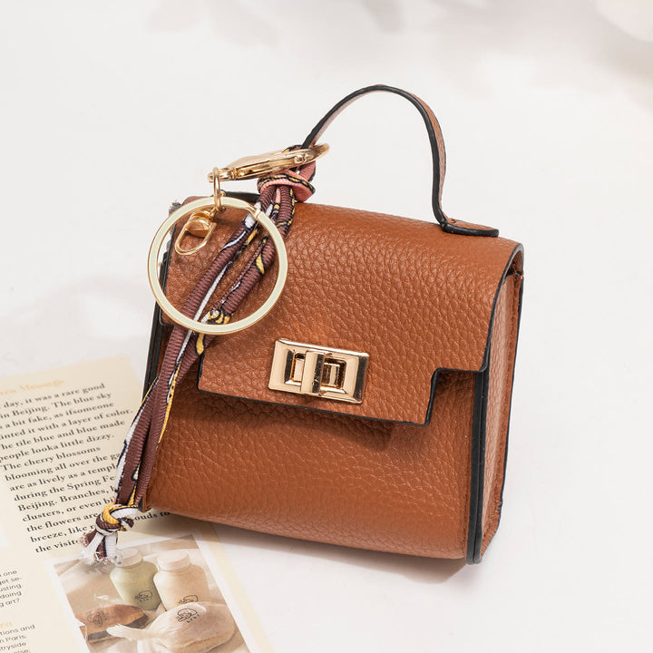 Kreativer Mini-Handtaschen-Schlüsselanhänger - Braun - image 12