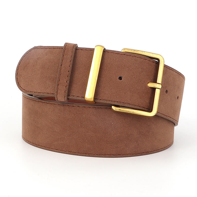 Retro-Western-Cowboy-Stil Wildledergürtel - Khaki - 34 - image 3
