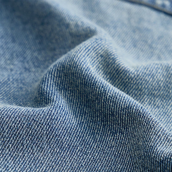 Vintage-Jeanshemd, kurzärmelig, Oversized, Arbeitskleidung - image 6