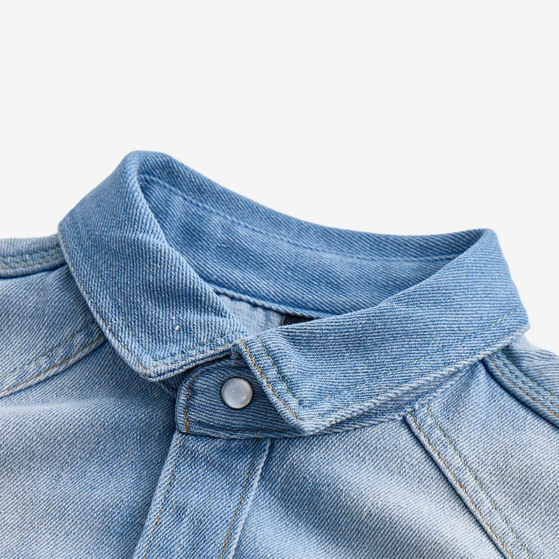 Herrenmode Jeanshemd mit Used-Look und langen Ärmeln - image 3