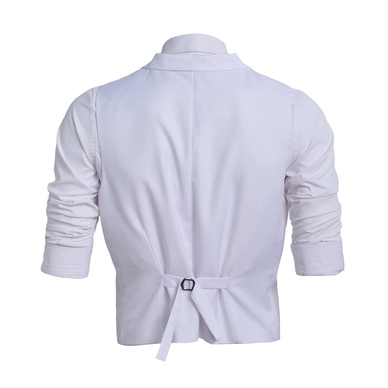 Slim-Fit-Weste für Herren, zweireihig, elegant - image 1
