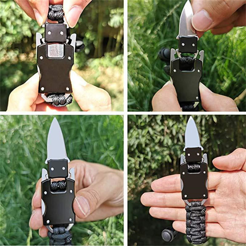 Multifunktionales Notfall-Paracord-Überlebensarmband mit verstecktem Messer - image 13