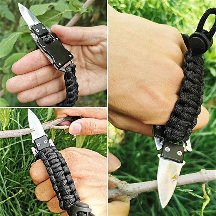 Multifunktionales Notfall-Paracord-Überlebensarmband mit verstecktem Messer - image 12