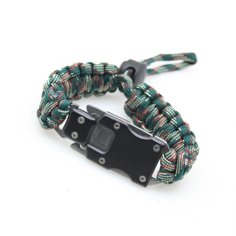 Multifunktionales Notfall-Paracord-Überlebensarmband mit verstecktem Messer - Anpassbare Waldtarnung - image 9