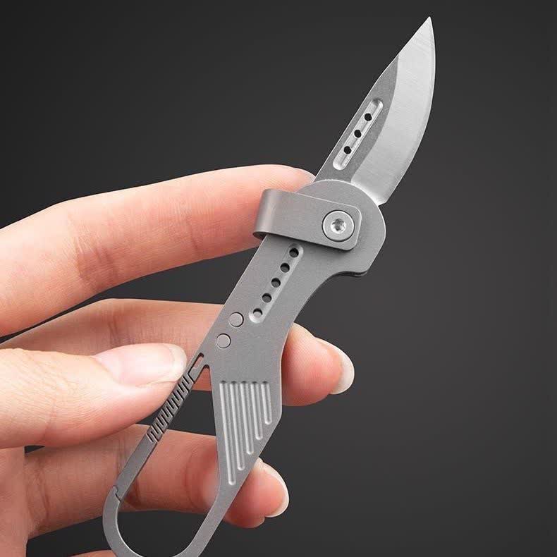 Klappmesser im Titan-Stil, EDC-Werkzeug mit Karabinerhaken - image 2