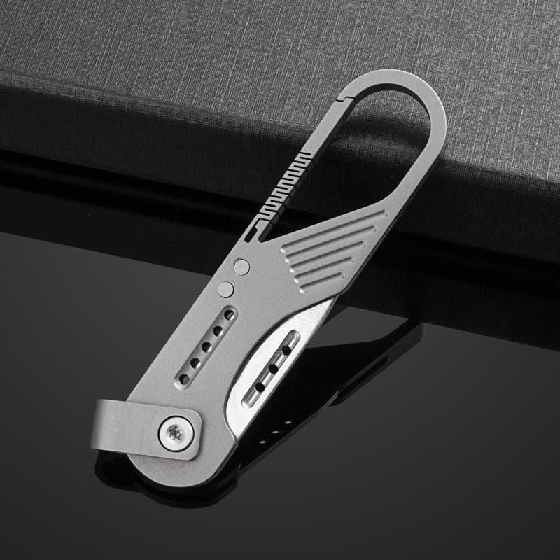 Klappmesser im Titan-Stil, EDC-Werkzeug mit Karabinerhaken - image 1