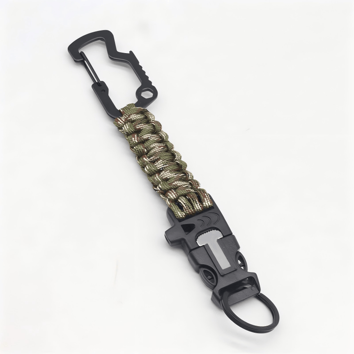 Tragbares Notfall-Rettungs-Paracord-Überlebensarmband - Armeegrüne Tarnung - image 2