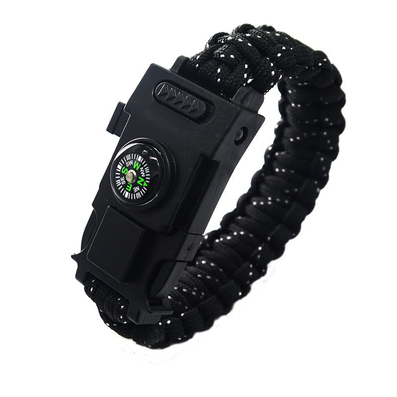 LED-Licht-Notfall-Rettungs-Paracord-Überlebensarmband - Schwarz-weiße Punkte - image 6