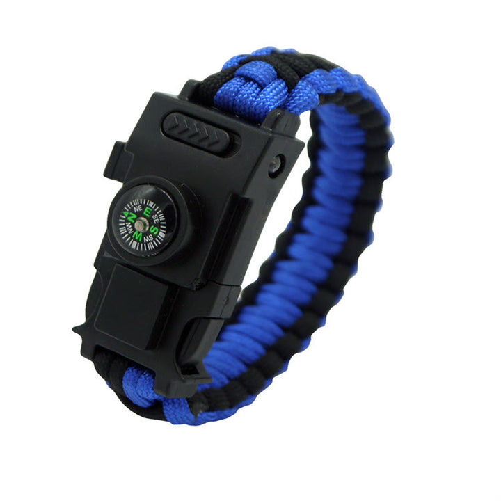 LED-Licht-Notfall-Rettungs-Paracord-Überlebensarmband - Blau & Schwarz - image 13