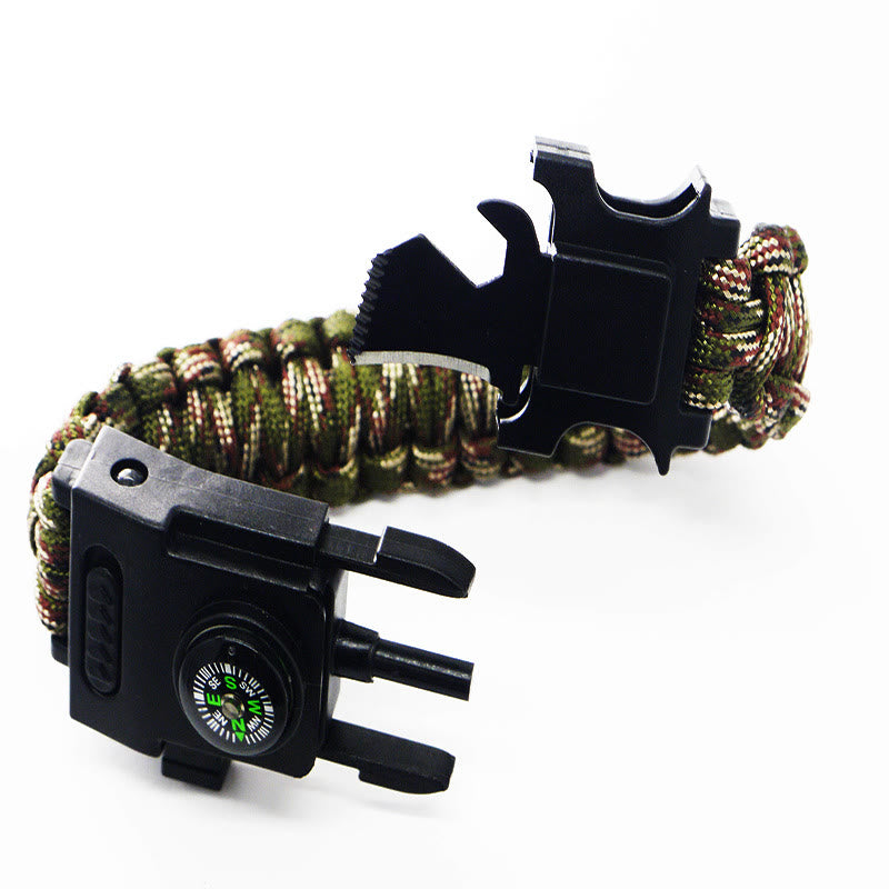 LED-Licht-Notfall-Rettungs-Paracord-Überlebensarmband - Rot-grüne Tarnung - image 4