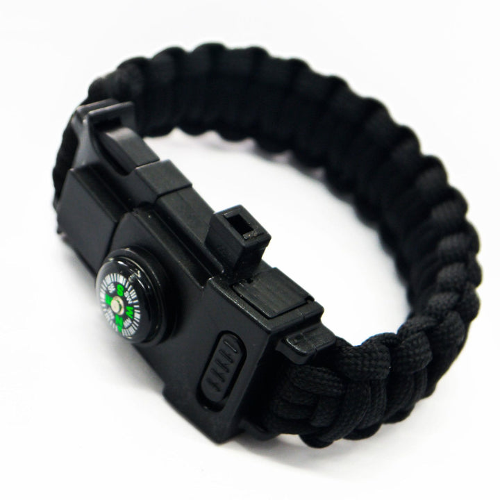 LED-Licht-Notfall-Rettungs-Paracord-Überlebensarmband - Schwarz - image 1