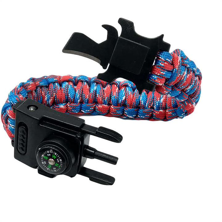 LED-Licht-Notfall-Rettungs-Paracord-Überlebensarmband - Rot-blaue Tarnung - image 11