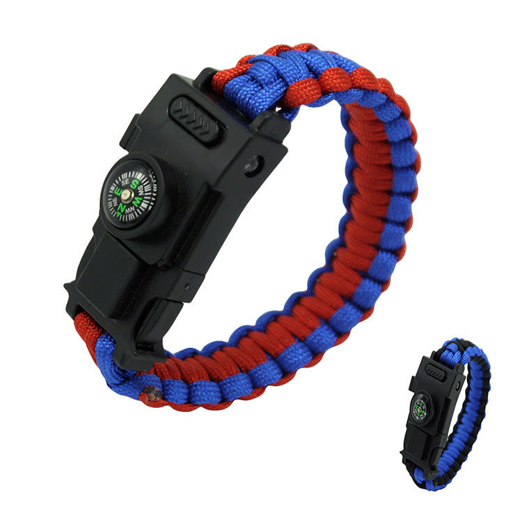 LED-Licht-Notfall-Rettungs-Paracord-Überlebensarmband - Rot & Blau - image 12
