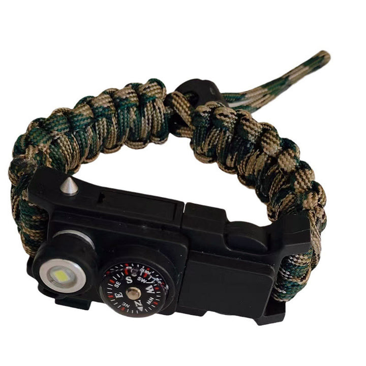 Leichtes LED-Lichtkompass-Notfall-Überlebensarmband aus Paracord - Anpassbare Waldtarnung - image 15