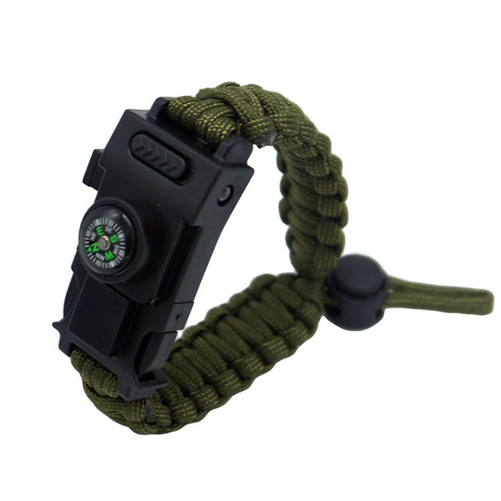 Multifunktionales Outdoor-Überlebensarmband mit LED-Paracord - Einziehbarer olivgrüner - image 27
