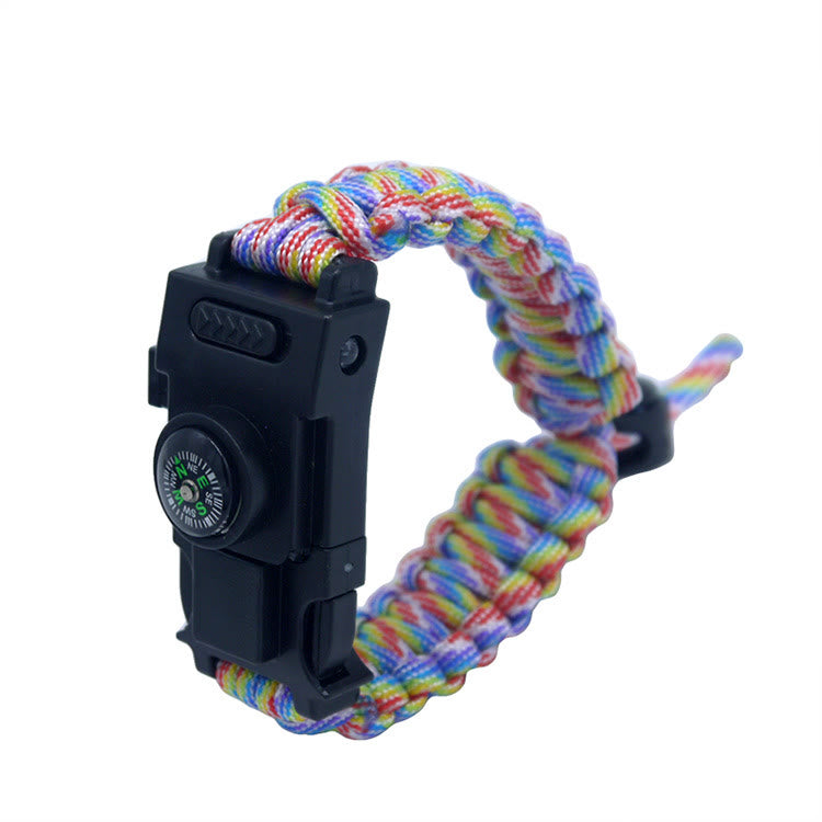 Multifunktionales Outdoor-Überlebensarmband mit LED-Paracord - Einziehbarer Regenbogenfarbener - image 26