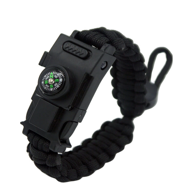 Multifunktionales Outdoor-Überlebensarmband mit LED-Paracord - Einziehbarer schwarzer - image 21