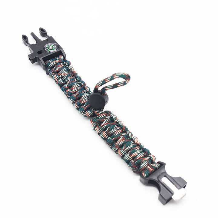 Verstellbares Kompass-Feuerstarter-Notfall-Paracord-Überlebensarmband - Gebirgs-Tarnung - image 8