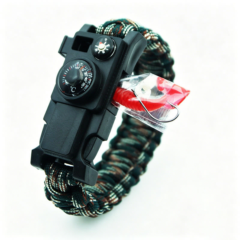 Outdoor-Camping-Multitool-Überlebens-Paracord-Armband - Dschungel-Tarnung - image 8