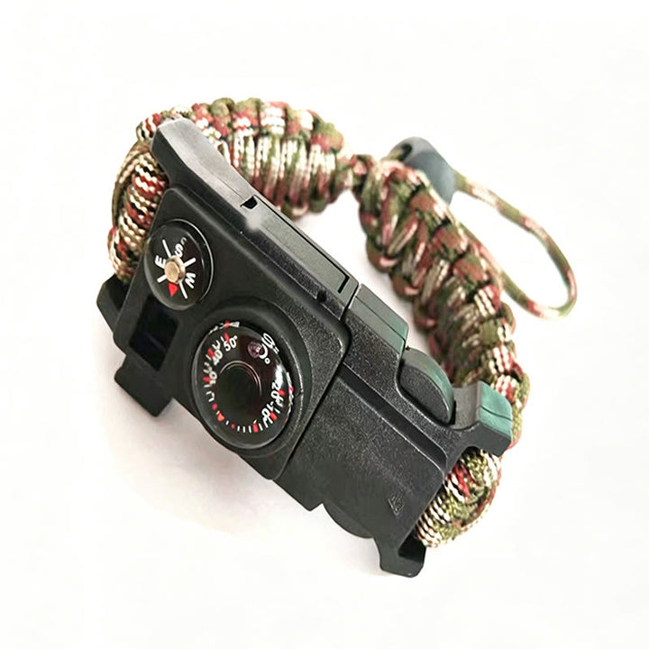 Outdoor-Camping-Multitool-Überlebens-Paracord-Armband - Verstellbare armeegrüne Tarnung - image 19