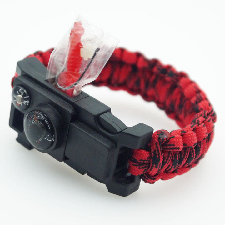 Outdoor-Camping-Multitool-Überlebens-Paracord-Armband - Rote Tarnung - image 6