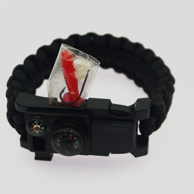 Outdoor-Camping-Multitool-Überlebens-Paracord-Armband - Schwarz - image 1