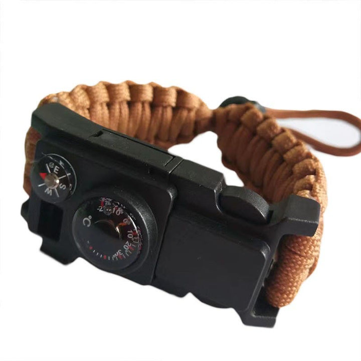 Outdoor-Camping-Multitool-Überlebens-Paracord-Armband - Verstellbares Braun - image 21