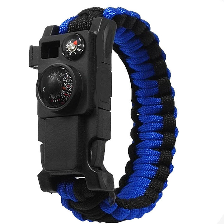 Outdoor-Camping-Multitool-Überlebens-Paracord-Armband - Schwarz & Königsblau - image 0
