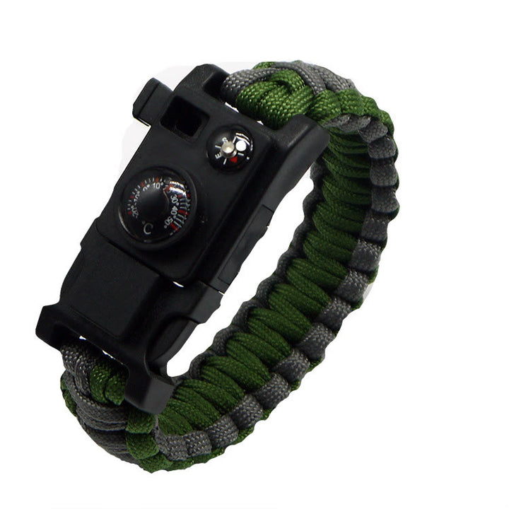 Outdoor-Camping-Multitool-Überlebens-Paracord-Armband - Grau & Grün - image 11