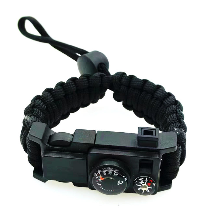 Outdoor-Camping-Multitool-Überlebens-Paracord-Armband - Verstellbar, schwarz - image 17