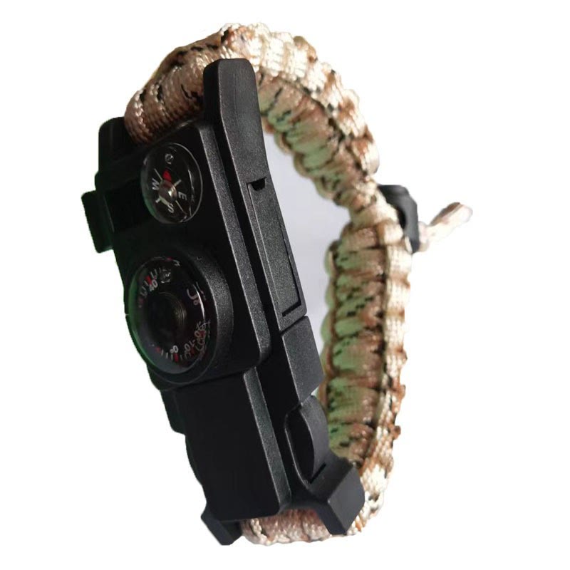 Outdoor-Camping-Multitool-Überlebens-Paracord-Armband - Verstellbare Erd-Tarnung - image 22