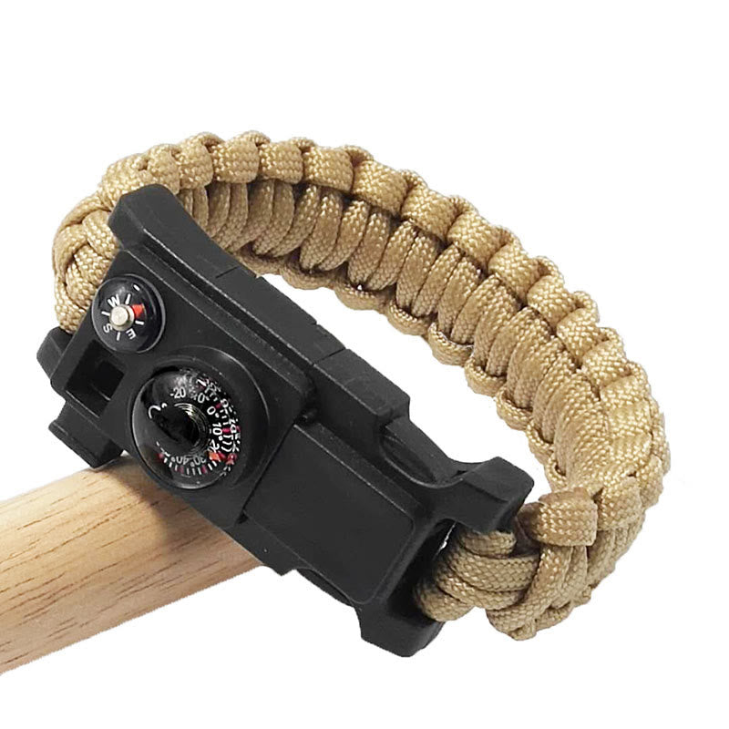 Outdoor-Camping-Multitool-Überlebens-Paracord-Armband - Beige - image 9