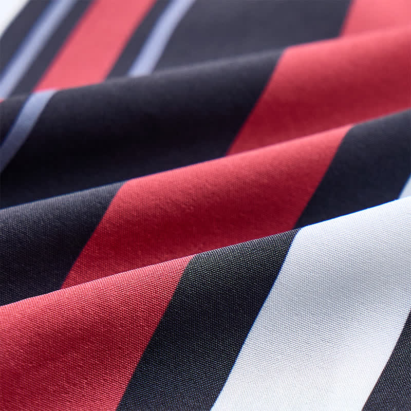 Herrenhemd im Retro-Stil, rot-schwarz gestreift - image 5