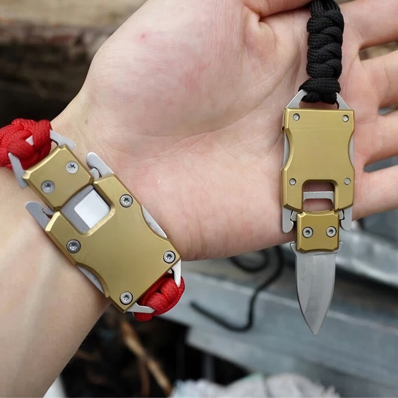 Notfallarmband mit verstecktem Messer - Rot - image 1