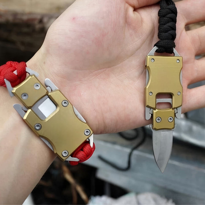 Notfallarmband mit verstecktem Messer - Rot - image 1