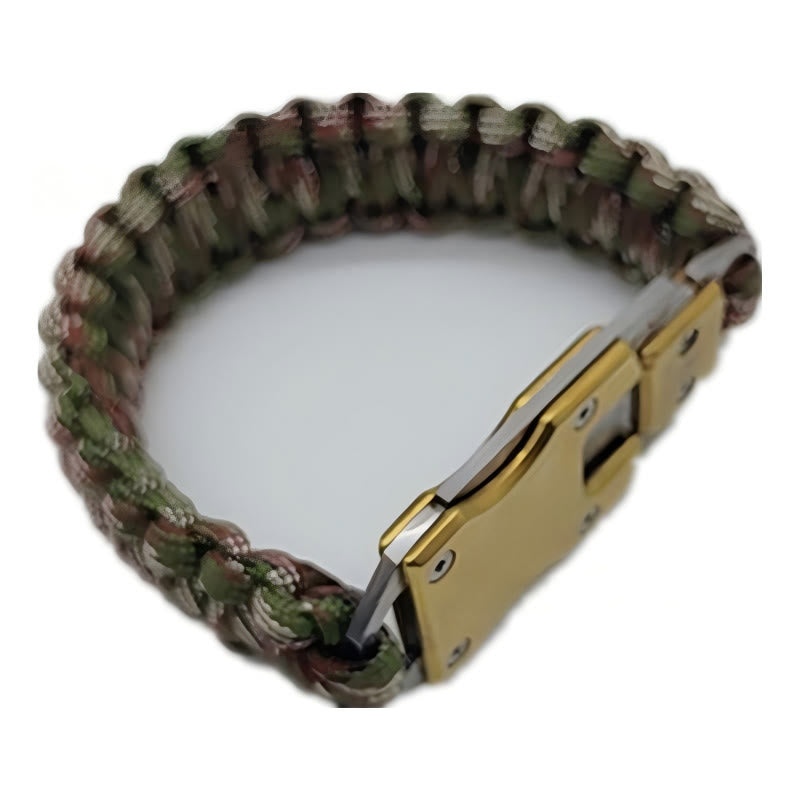 Notfallarmband mit verstecktem Messer - Armeegrüne Tarnung - image 4