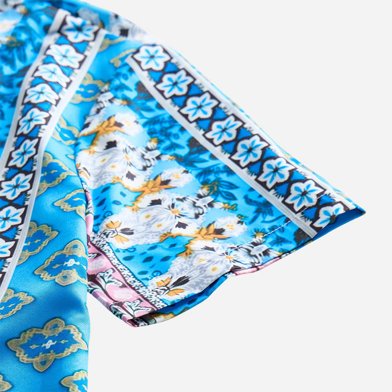 Herren-Sommerhemd mit Western-Grafikprint, Kurzarm - image 4