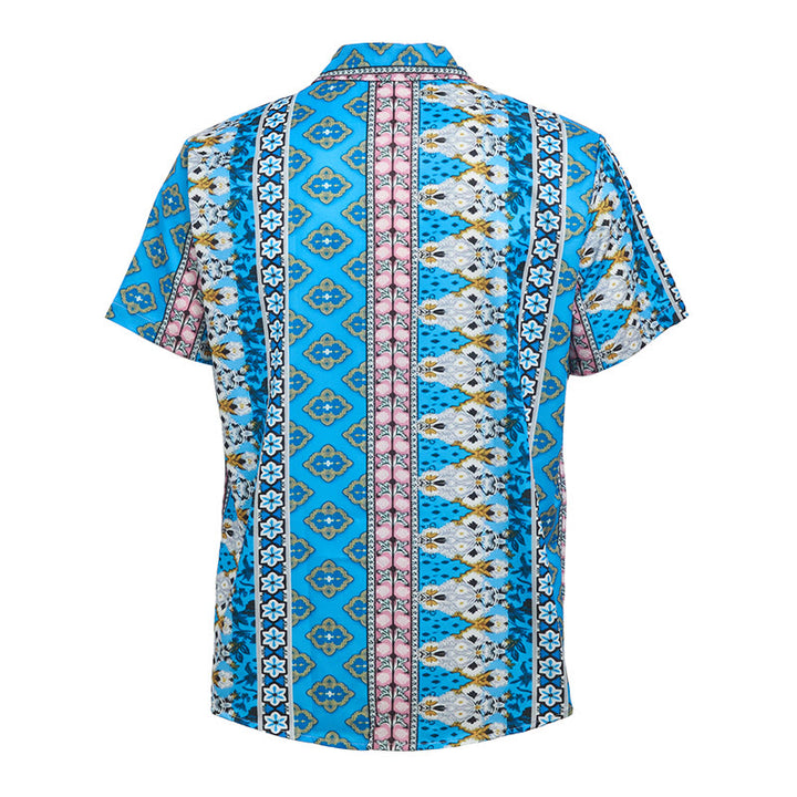 Herren-Sommerhemd mit Western-Grafikprint, Kurzarm - image 9
