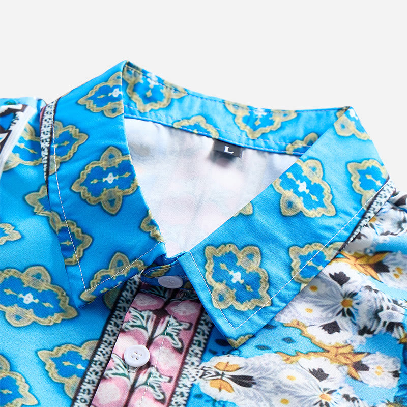 Herren-Sommerhemd mit Western-Grafikprint, Kurzarm - image 7