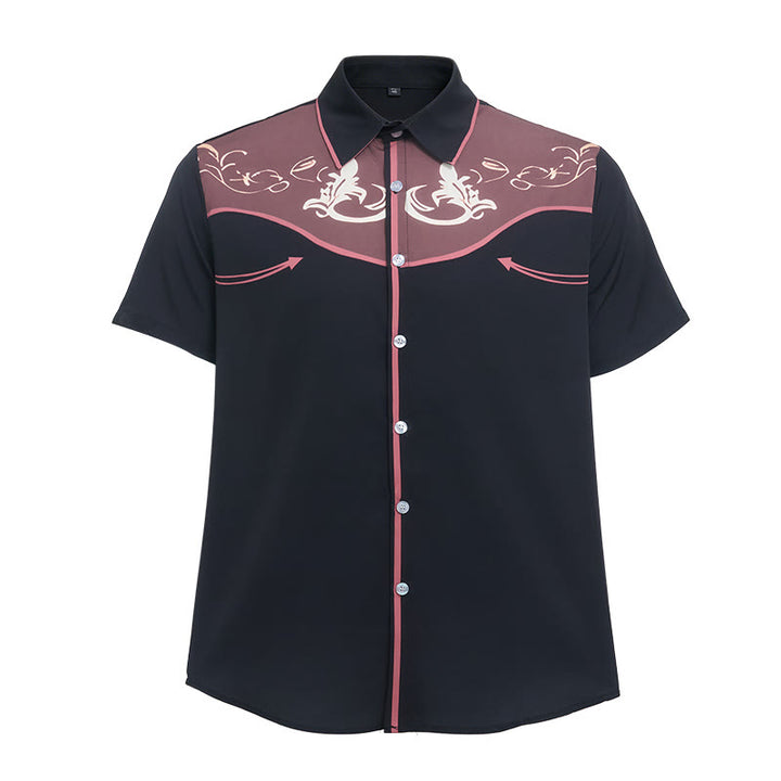 Herren-Kurzarmhemd im Western-Stil mit Print und Knopfleiste - image 17