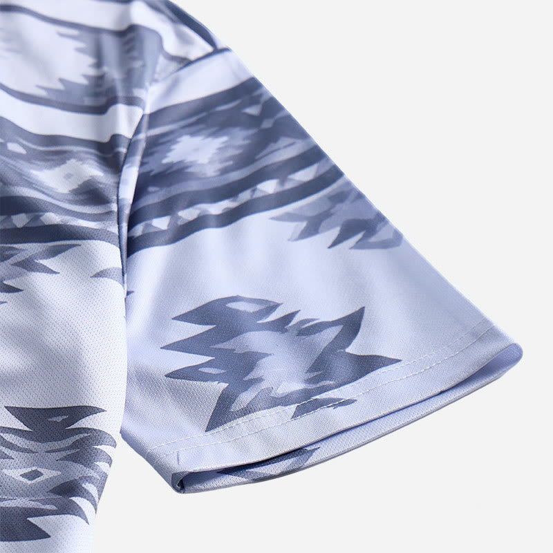 Kurzarm-Freizeit-Poloshirt mit geometrischem Muster für Herren - image 28