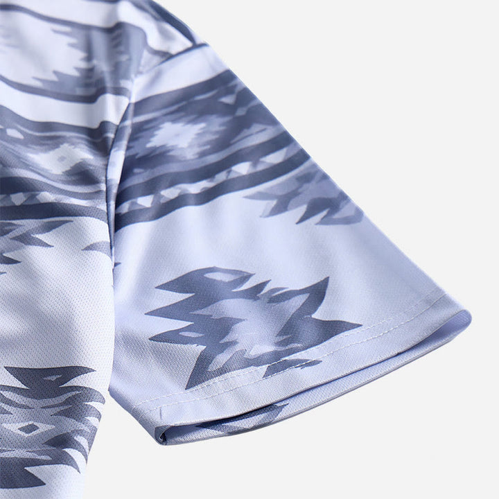 Kurzarm-Freizeit-Poloshirt mit geometrischem Muster für Herren - image 28