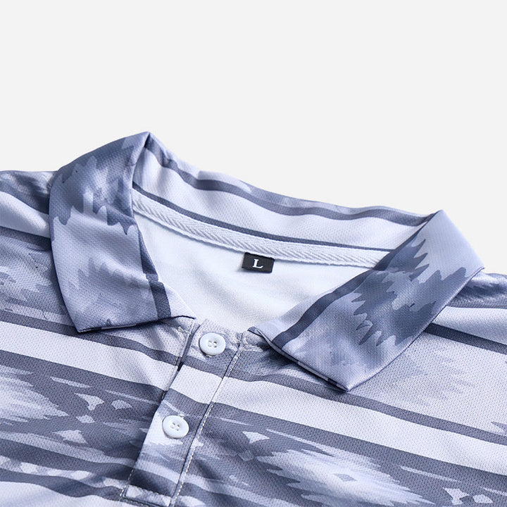 Kurzarm-Freizeit-Poloshirt mit geometrischem Muster für Herren - image 30