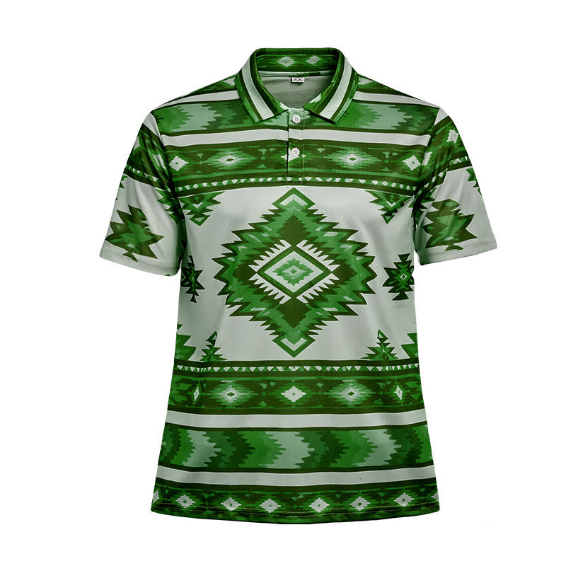 Kurzarm-Freizeit-Poloshirt mit geometrischem Muster für Herren - image 39