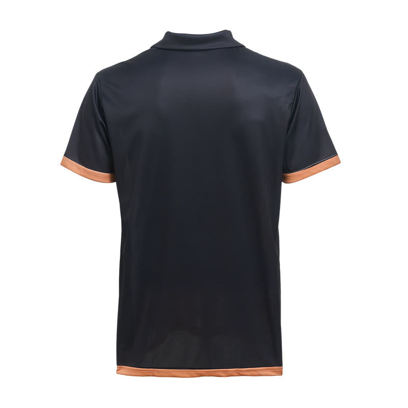 Herren-Polohemd im Vintage-Stil mit vertikalen Streifen und kurzen Ärmeln - image 32