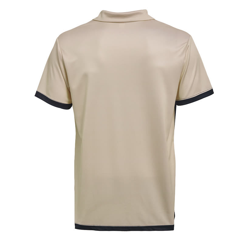 Herren-Polohemd im Vintage-Stil mit vertikalen Streifen und kurzen Ärmeln - image 37