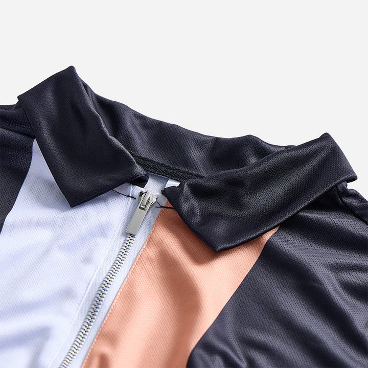 Herren-Polohemd im Vintage-Stil mit vertikalen Streifen und kurzen Ärmeln - image 29