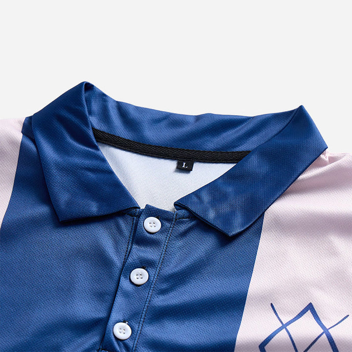 Vintage-Polohemd für Herren mit gestreiftem Argyle-Muster - image 8