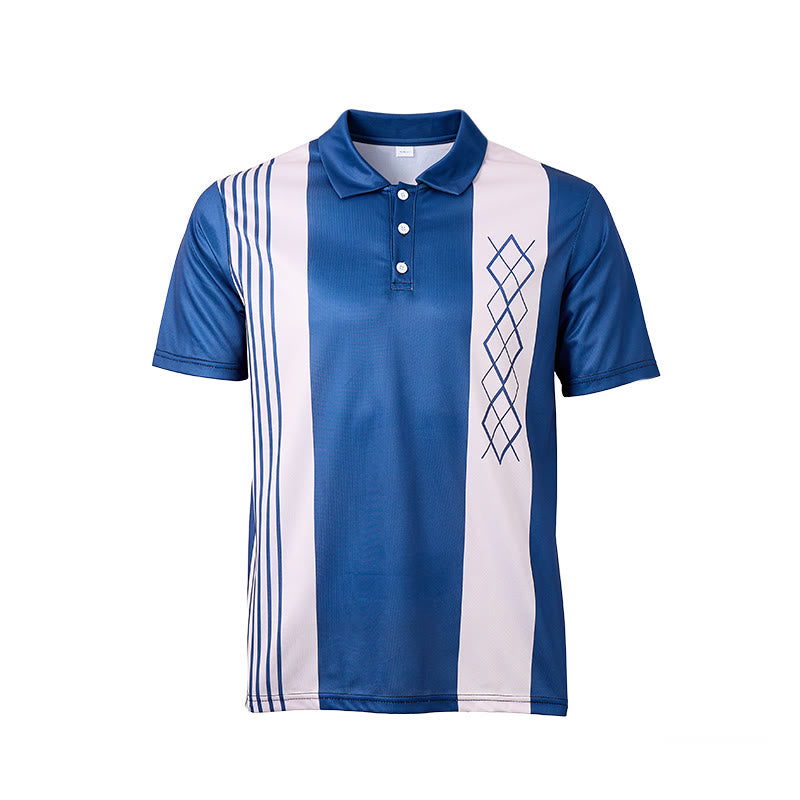 Vintage-Polohemd für Herren mit gestreiftem Argyle-Muster - image 9
