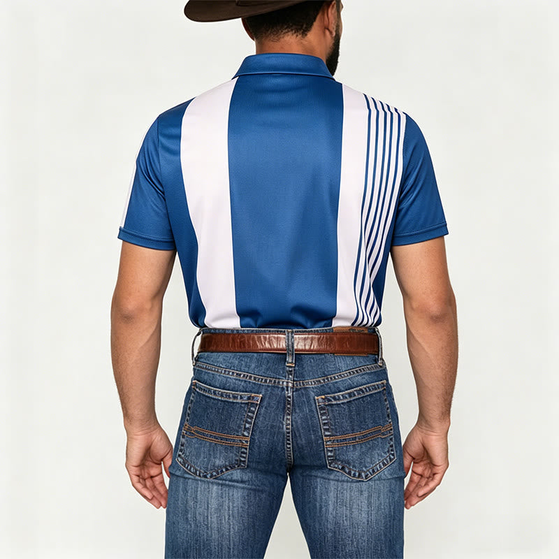 Vintage-Polohemd für Herren mit gestreiftem Argyle-Muster - image 2